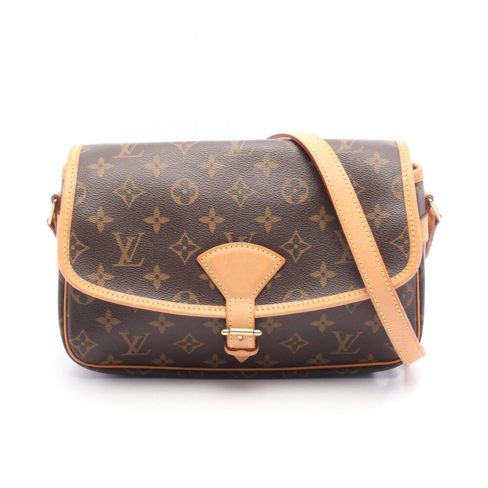 Louis Vuitton Sologne Monogram Shoulder Bag Canvas Leather Brown